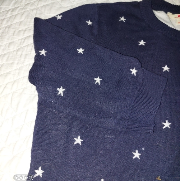 Levi womens short sleeve sweater with white stars sz.s - Picture 3 of 3